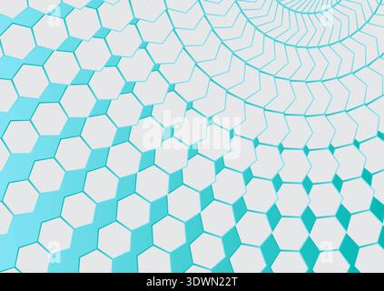 Abstract Hexagon Shapes Background, vector editable design, can be used for business or presentation design. Stock Vector