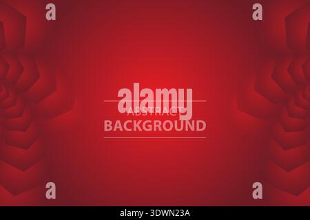 Abstract Hexagonal Red Background, vector editable design, can be used for business or presentation design. Stock Vector