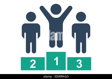 Competition solid icon. Icon related to contest. success elements vector illustration Stock Vector