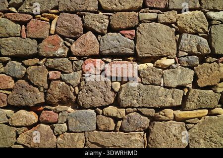 Historic Stone Wall of Rabati Medieval Fortress in Akhaltsikhe City, Georgia Stock Photo
