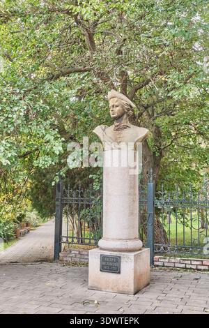 Bust of Peter the Great Monument in Public Park in Volgograd, Russia Stock Photo