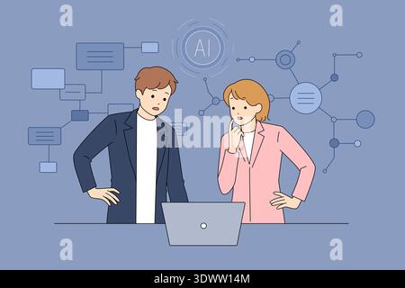 Team Members Engaging In Focused Discussion On AI Project Planning Within Modern Office Environment Stock Photo