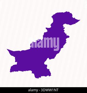 Purple Editable Pakistan Simple Map, vector editable design, can be used for business or presentation design. Stock Vector