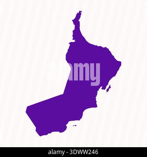 Purple Editable Oman Simple Map, vector editable design, can be used for business or presentation design. Stock Vector