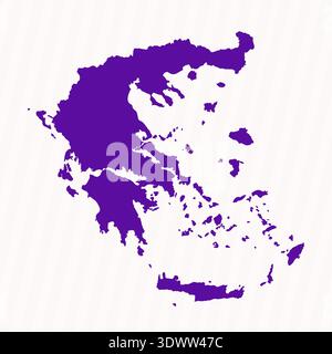 Purple Editable Greece Simple Map, vector editable design, can be used for business or presentation design. Stock Vector