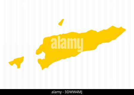 High Quality Yellow East Timor Map, vector editable design, can be used for business or presentation design. Stock Vector