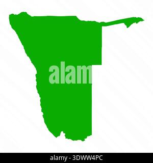 Green Vector Map Of Namibia Country, vector editable design, can be used for business or presentation design. Stock Vector