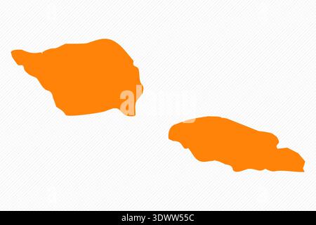 Orange Simple Map Of Samoa Country, vector editable design, can be used for business or presentation design. Stock Vector