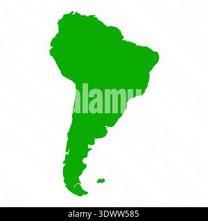 Green Vector Map Of South America Country, vector editable design, can be used for business or presentation design. Stock Vector