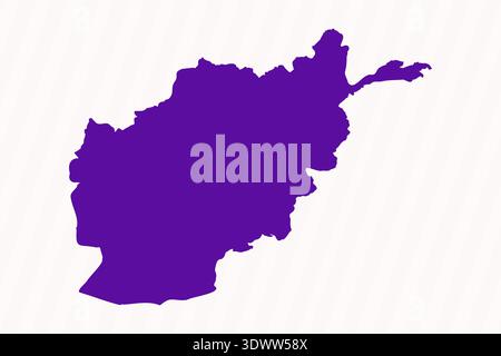 Purple Editable Afghanistan Simple Map, vector editable design, can be used for business or presentation design. Stock Vector