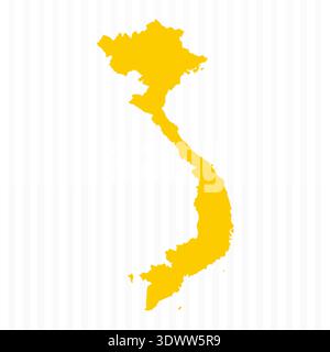 High Quality Yellow Vietnam Map, vector editable design, can be used for business or presentation design. Stock Vector