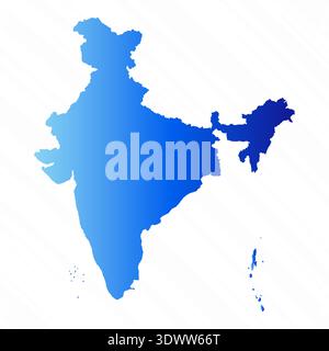 Gradient Simple India Map Background, vector editable design, can be used for business or presentation design. Stock Vector