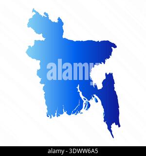 Gradient Simple Bangladesh Map Background, vector editable design, can be used for business or presentation design. Stock Vector