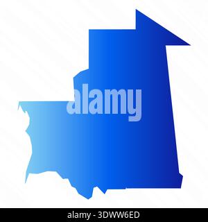 Gradient Simple Mauritania Map Background, vector editable design, can be used for business or presentation design. Stock Vector