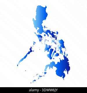 Gradient Simple Philippines Map Background, vector editable design, can be used for business or presentation design. Stock Vector