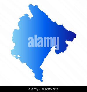 Gradient Simple Montenegro Map Background, vector editable design, can be used for business or presentation design. Stock Vector