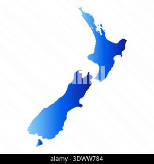 Gradient Simple New Zealand Map Background, vector editable design, can be used for business or presentation design. Stock Vector