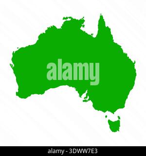 Green Vector Map Of Australia Country, vector editable design, can be used for business or presentation design. Stock Vector