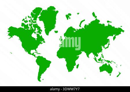 Green Vector Map Of World Country, vector editable design, can be used for business or presentation design. Stock Vector