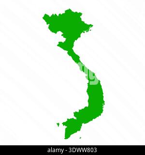 Green Vector Map Of Vietnam Country, vector editable design, can be used for business or presentation design. Stock Vector