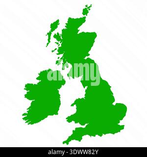 Green Vector Map Of United Kingdom Country, vector editable design, can be used for business or presentation design. Stock Vector