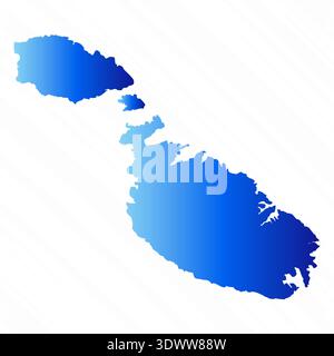 Gradient Simple Malta Map Background, vector editable design, can be used for business or presentation design. Stock Vector