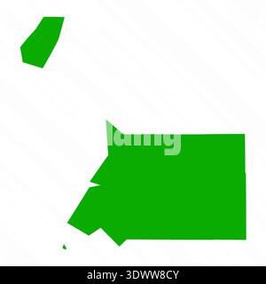 Green Vector Map Of Equatorial Guinea Country, vector editable design, can be used for business or presentation design. Stock Vector