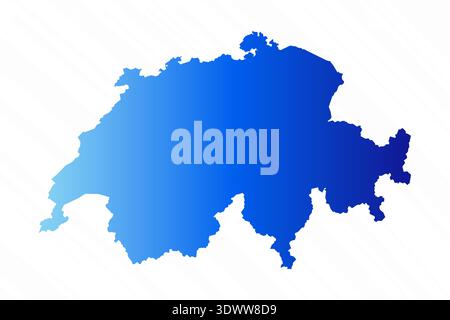 Gradient Simple Switzerland Map Background, vector editable design, can be used for business or presentation design. Stock Vector