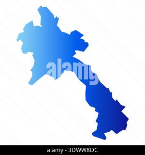 Gradient Simple Laos Map Background, vector editable design, can be used for business or presentation design. Stock Vector