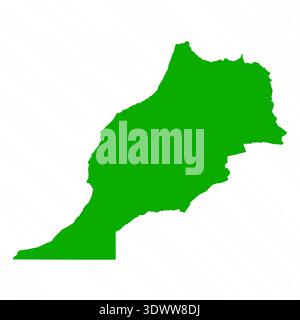 Green Vector Map Of Morocco Country, vector editable design, can be used for business or presentation design. Stock Vector