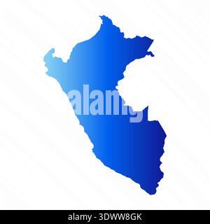 Gradient Simple Peru Map Background, vector editable design, can be used for business or presentation design. Stock Vector