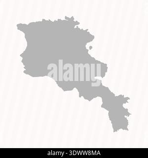 Flat Gray Armenia Map Banner Background, vector editable design, can be used for business or presentation design. Stock Vector