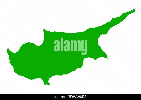 Green Vector Map Of Cyprus Country, vector editable design, can be used for business or presentation design. Stock Vector
