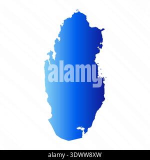 Gradient Simple Qatar Map Background, vector editable design, can be used for business or presentation design. Stock Vector