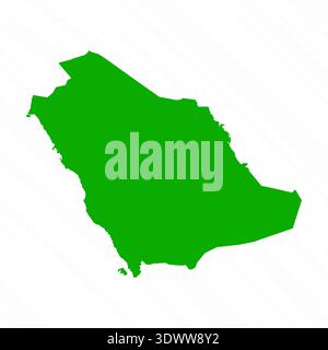 Green Vector Map Of Saudi Arabia Country, vector editable design, can be used for business or presentation design. Stock Vector