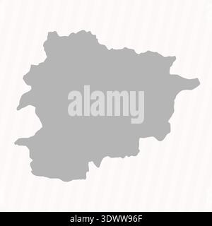 Flat Gray Andorra Map Banner Background, vector editable design, can be used for business or presentation design. Stock Vector