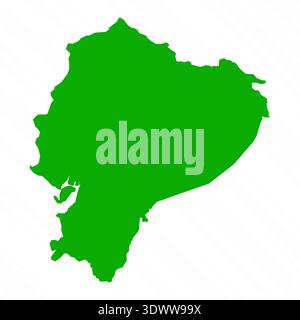 Green Vector Map Of Ecuador Country, vector editable design, can be used for business or presentation design. Stock Vector