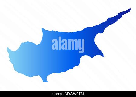 Gradient Simple Cyprus Map Background, vector editable design, can be used for business or presentation design. Stock Vector