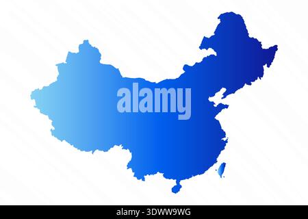 Gradient Simple China Map Background, vector editable design, can be used for business or presentation design. Stock Vector