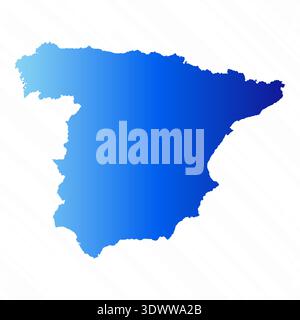 Gradient Simple Spain Map Background, vector editable design, can be used for business or presentation design. Stock Vector