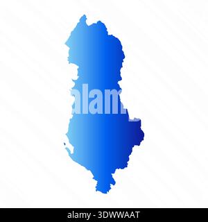 Gradient Simple Albania Map Background, vector editable design, can be used for business or presentation design. Stock Vector