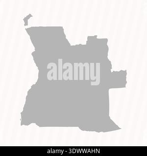 Flat Gray Angola Map Banner Background, vector editable design, can be used for business or presentation design. Stock Vector