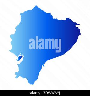 Gradient Simple Ecuador Map Background, vector editable design, can be used for business or presentation design. Stock Vector