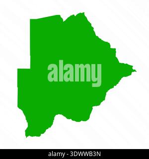 Green Vector Map Of Botswana Country, vector editable design, can be used for business or presentation design. Stock Vector