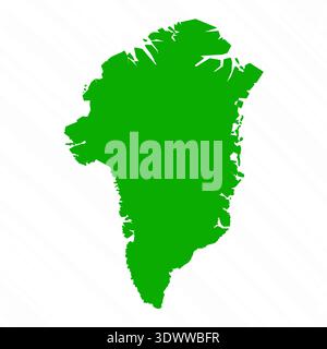 Green Vector Map Of Greenland Country, vector editable design, can be used for business or presentation design. Stock Vector