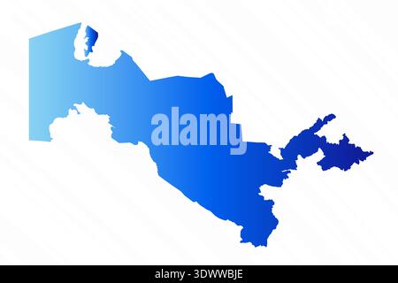 Gradient Simple Uzbekistan Map Background, vector editable design, can be used for business or presentation design. Stock Vector