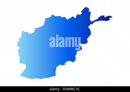 Gradient Simple Afghanistan Map Background, vector editable design, can be used for business or presentation design. Stock Vector