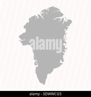 Flat Gray Greenland Map Banner Background, vector editable design, can be used for business or presentation design. Stock Vector