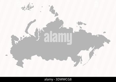 Flat Gray Russia Map Banner Background, vector editable design, can be used for business or presentation design. Stock Vector