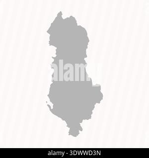 Flat Gray Albania Map Banner Background, vector editable design, can be used for business or presentation design. Stock Vector